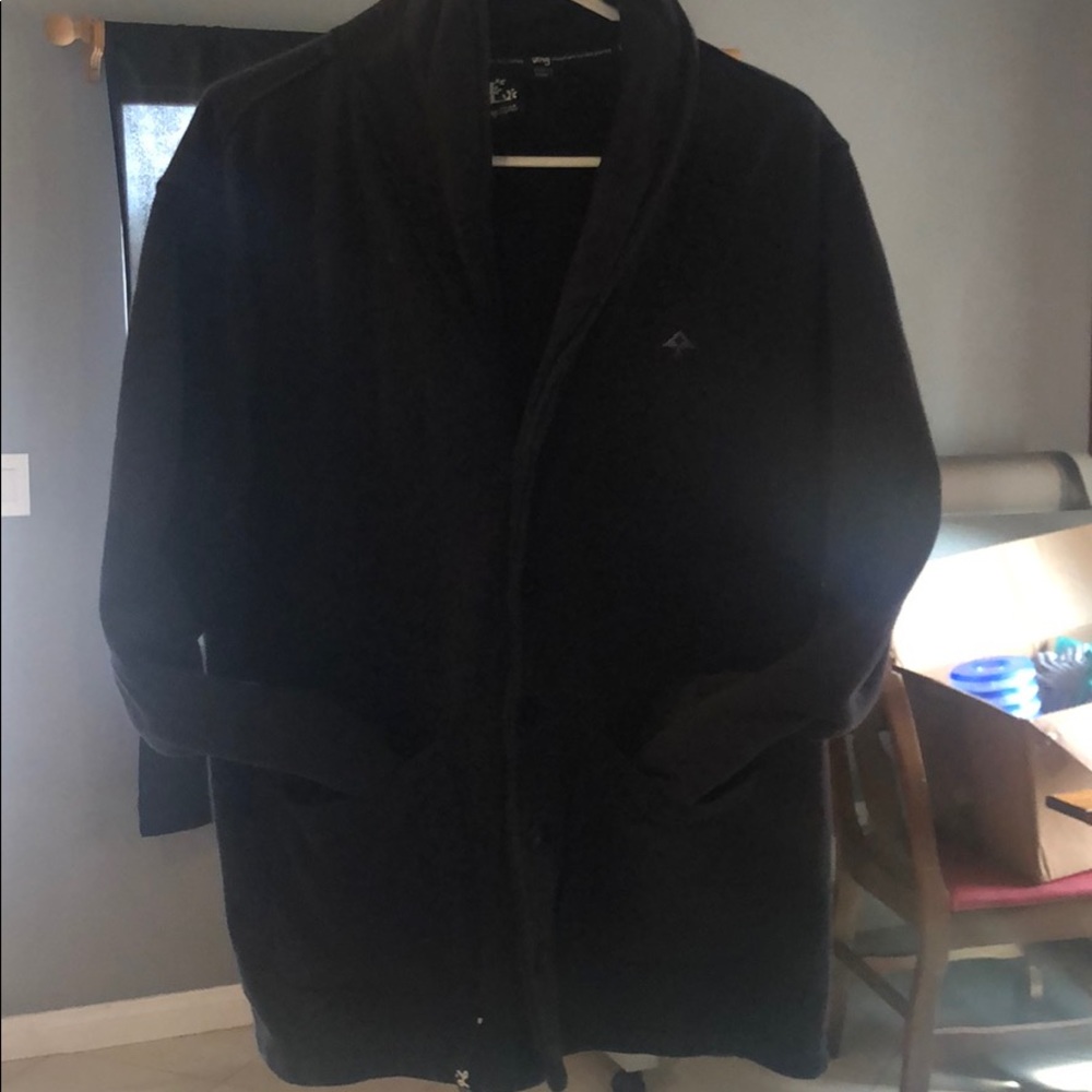Vintage Looking All Black LRG Cardigan Size Large